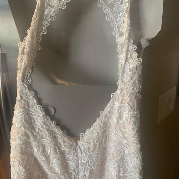 Martina Liana 611 Lace Halter Wedding Dress w/ Open Back! pen to offers! - Picture 7 of 12